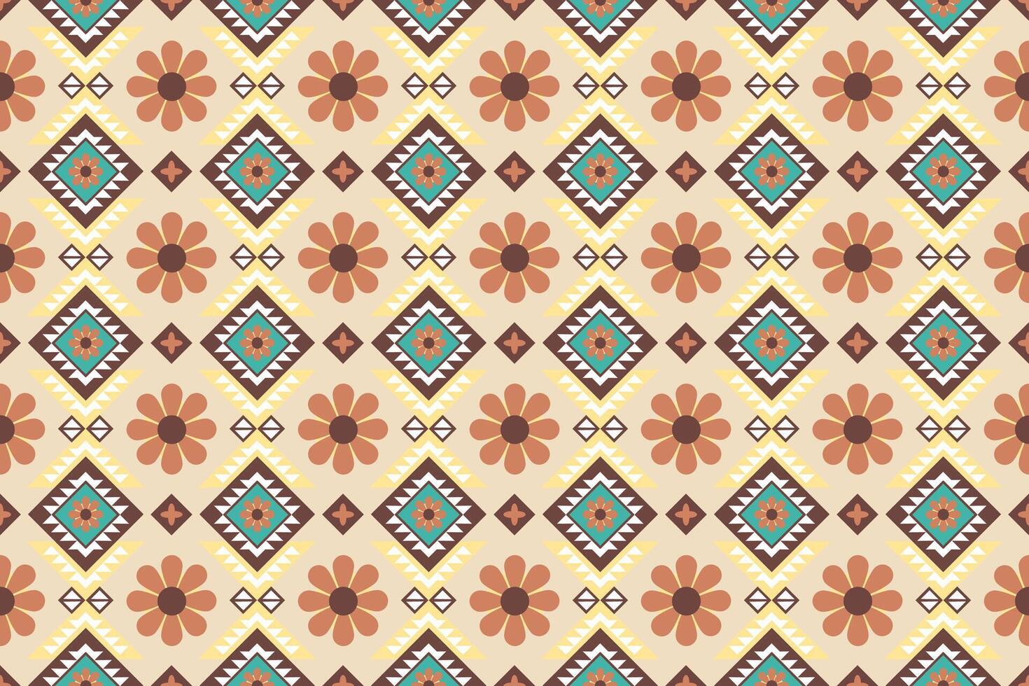 Geometric seamless ethnic pattern. Geometric ethnic pattern can be used in fabric design for clothes, wrapping, textile, embroidery, carpet, tribal pattern vector