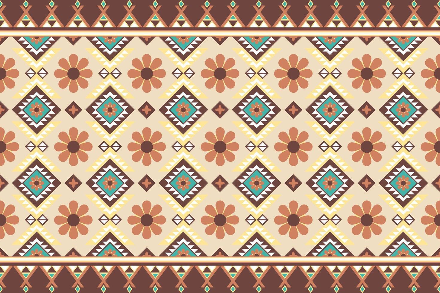 Geometric seamless ethnic pattern. Geometric ethnic pattern can be used in fabric design for clothes, wrapping, textile, embroidery, carpet, tribal pattern vector