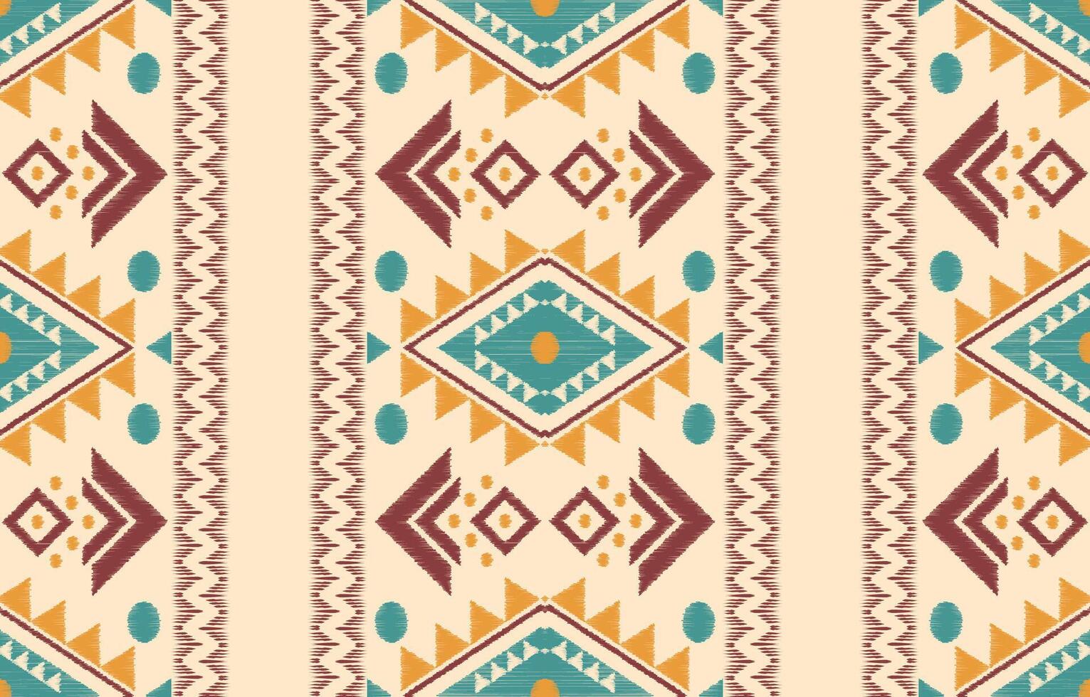 Ethnic abstract ikat art. Aztec ornament print. geometric ethnic pattern seamless  color oriental.  Design for background ,curtain, carpet, wallpaper, clothing, wrapping, Batik, vector illustration.