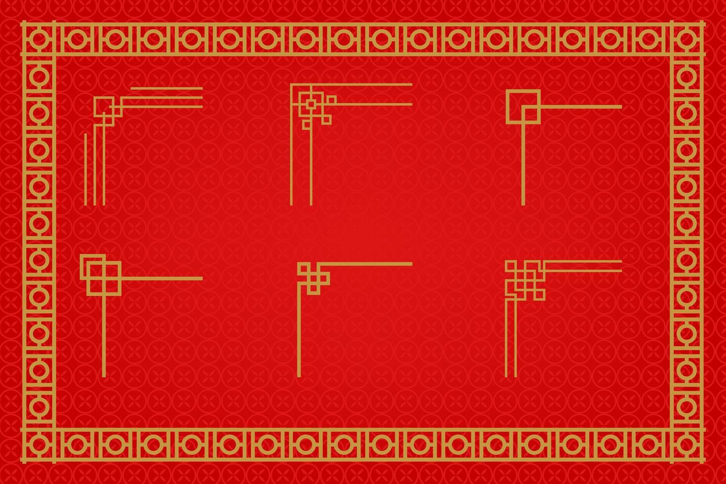 chino oriental frontera ornamento este asiático decorativo Arte vector