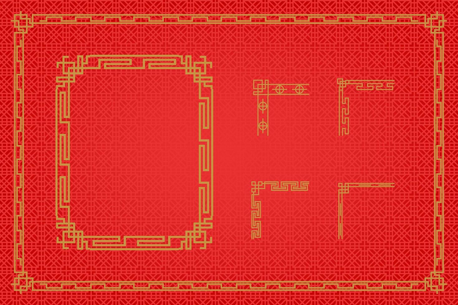 Chinese Oriental Border Ornament vector