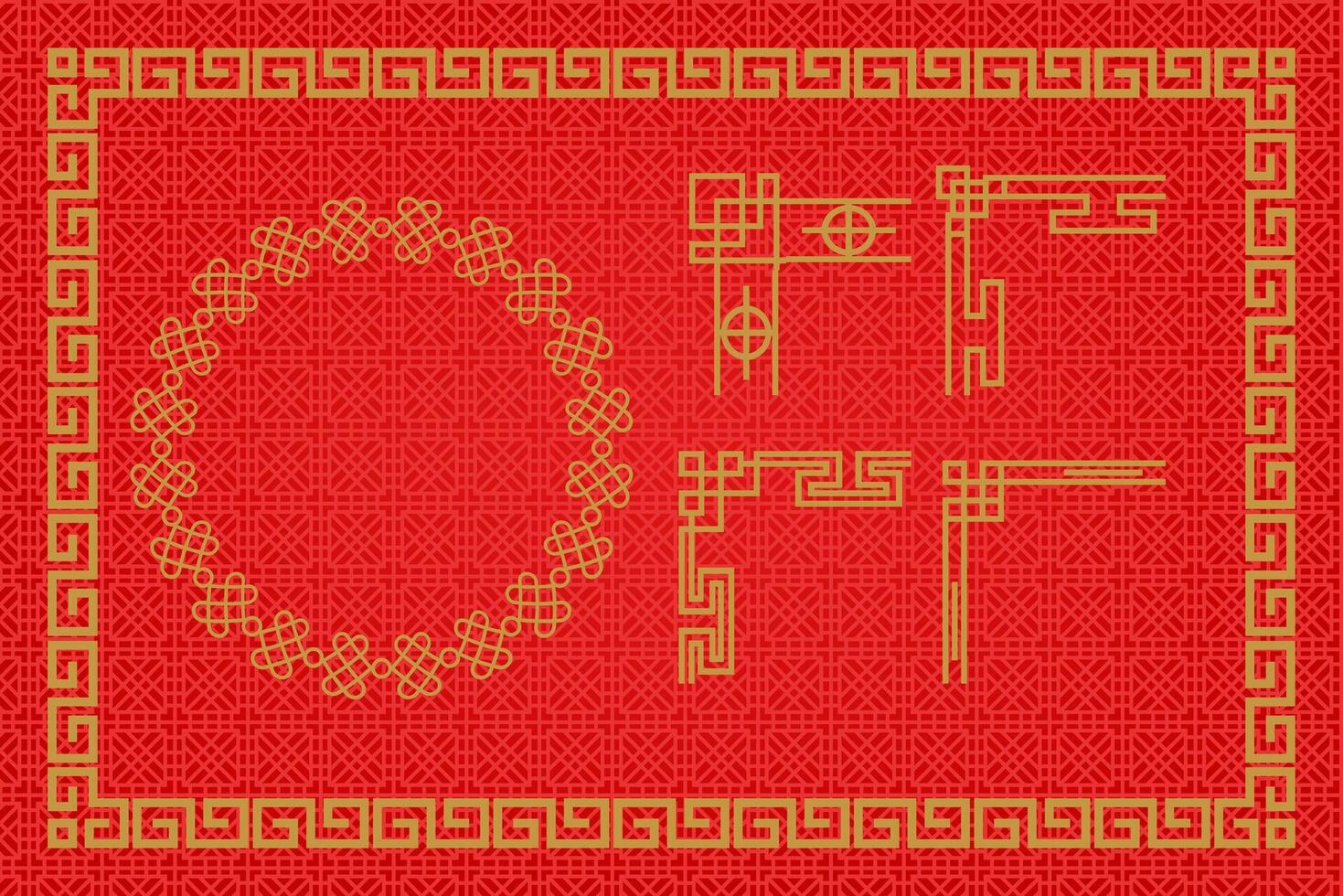 Chinese Oriental Border Ornament vector