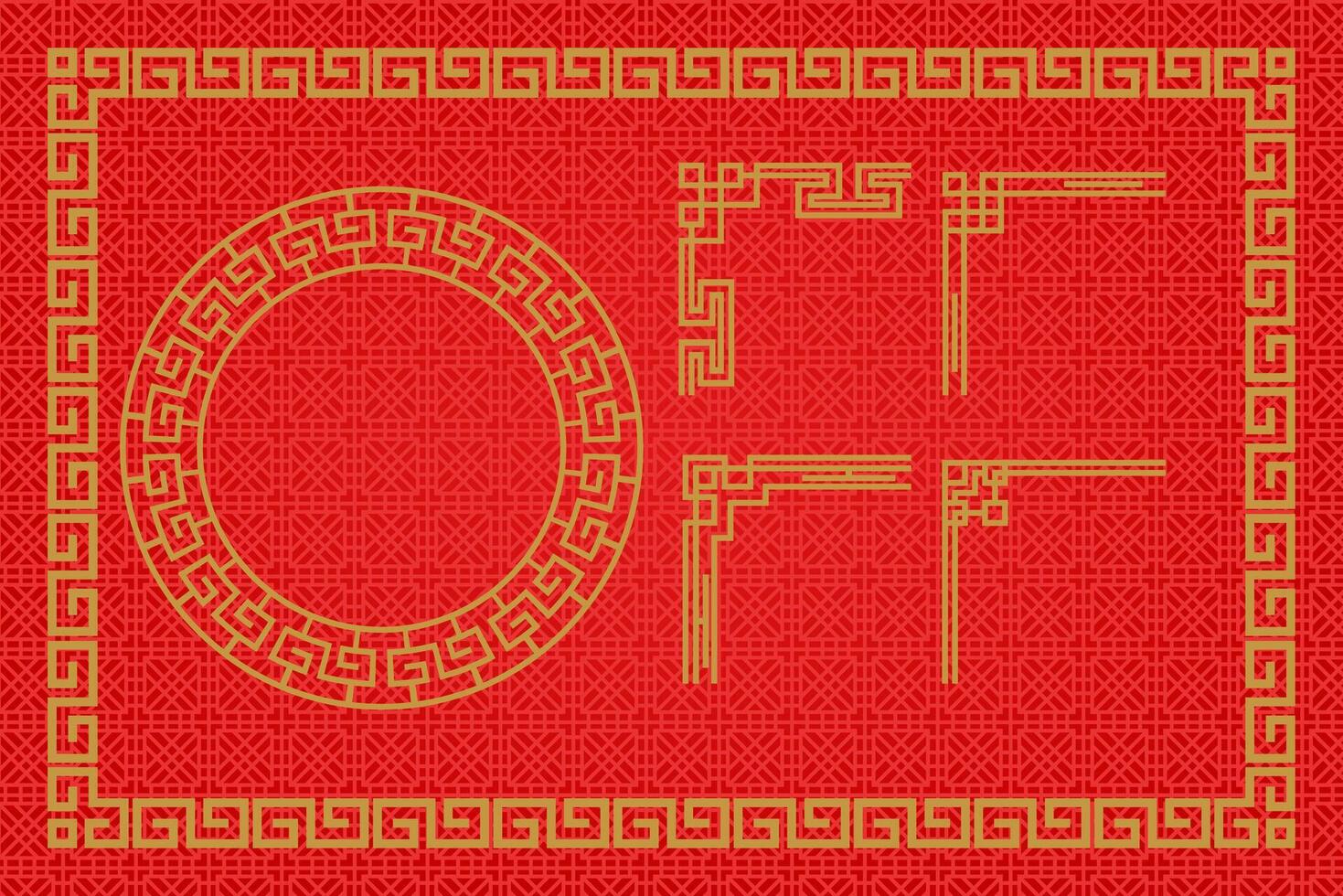 Chinese Oriental Border Ornament vector