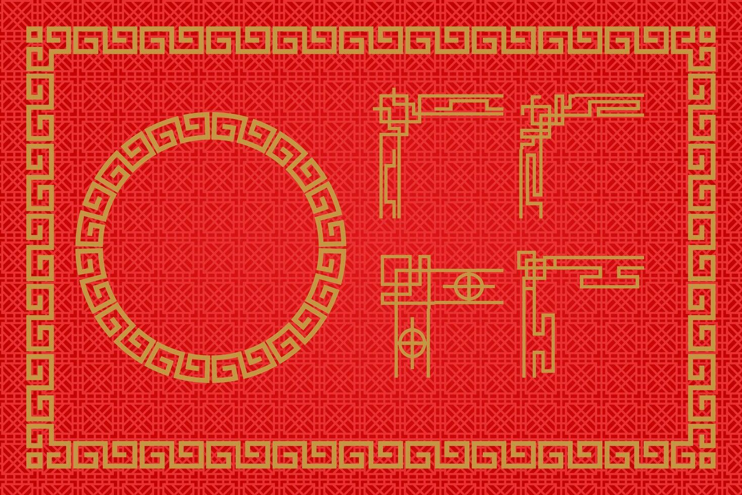 chino oriental frontera ornamento vector