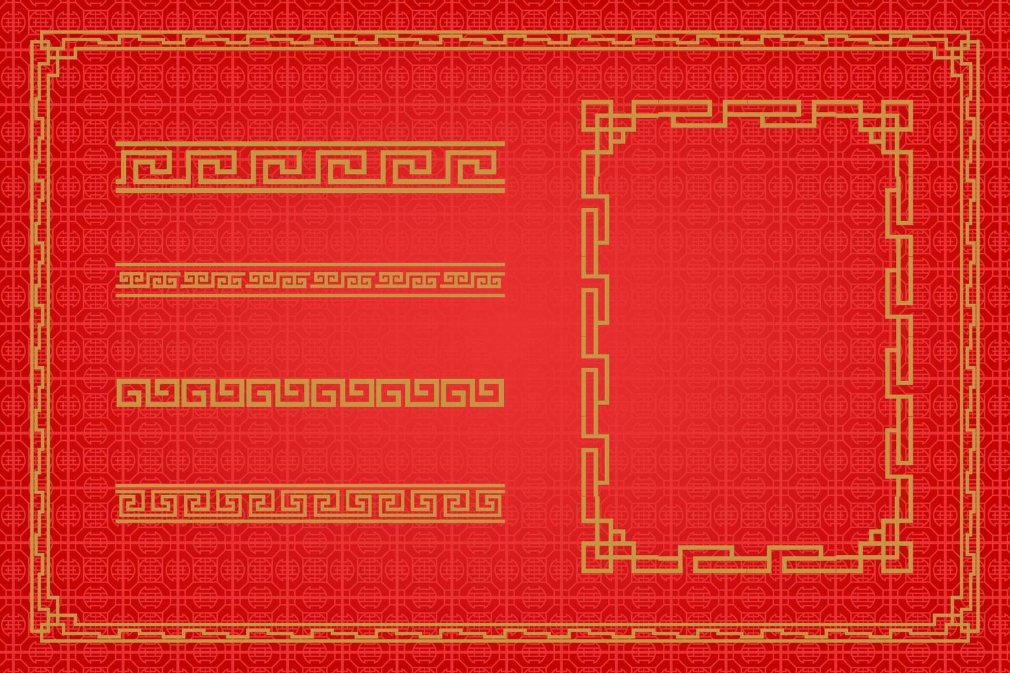 Chinese Oriental Border Ornament vector