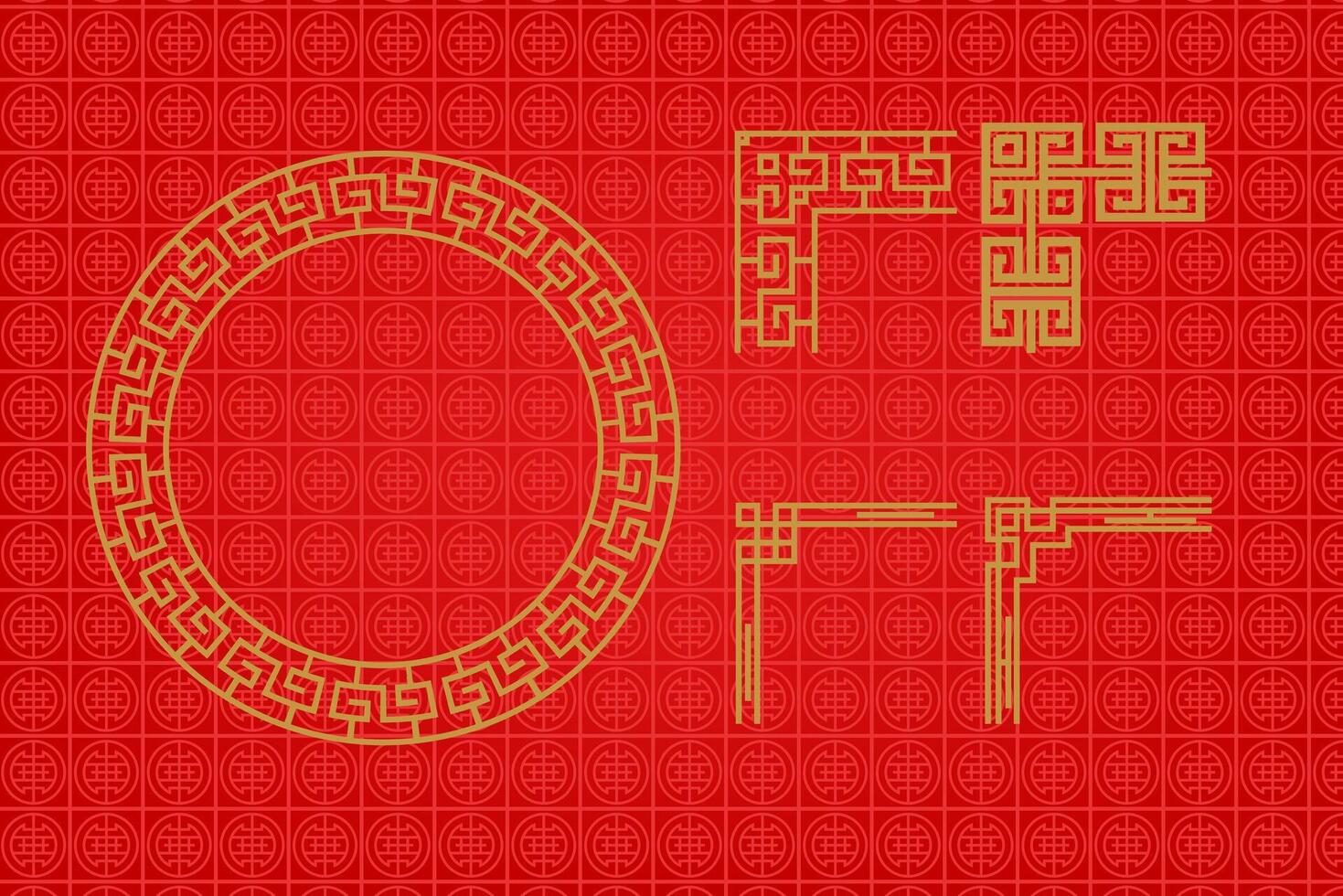 Chinese Oriental Border Ornament vector
