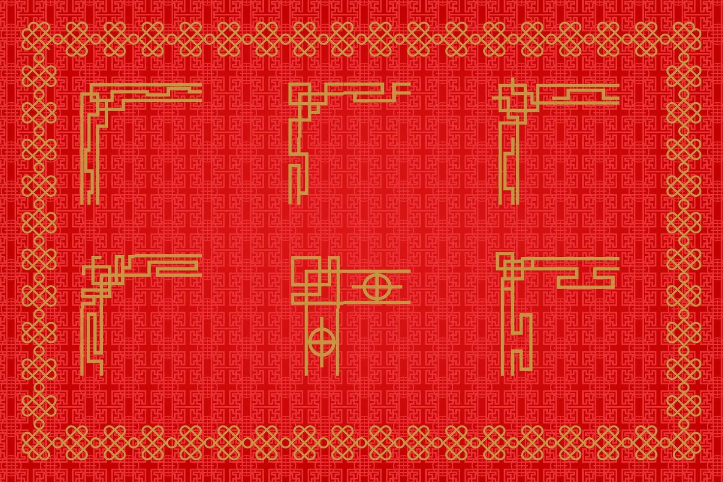 chino oriental frontera ornamento vector