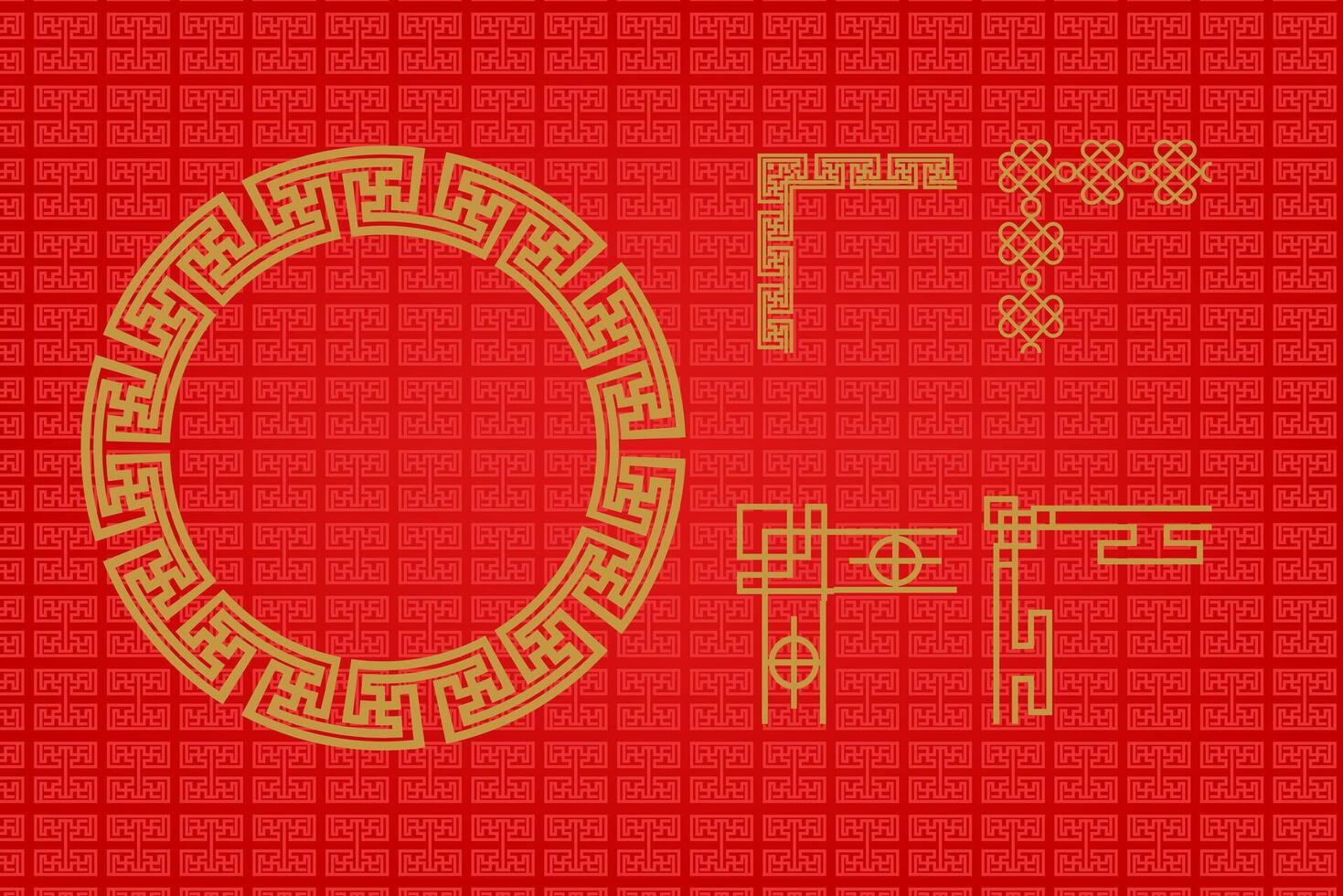 Chinese Oriental Border Ornament vector