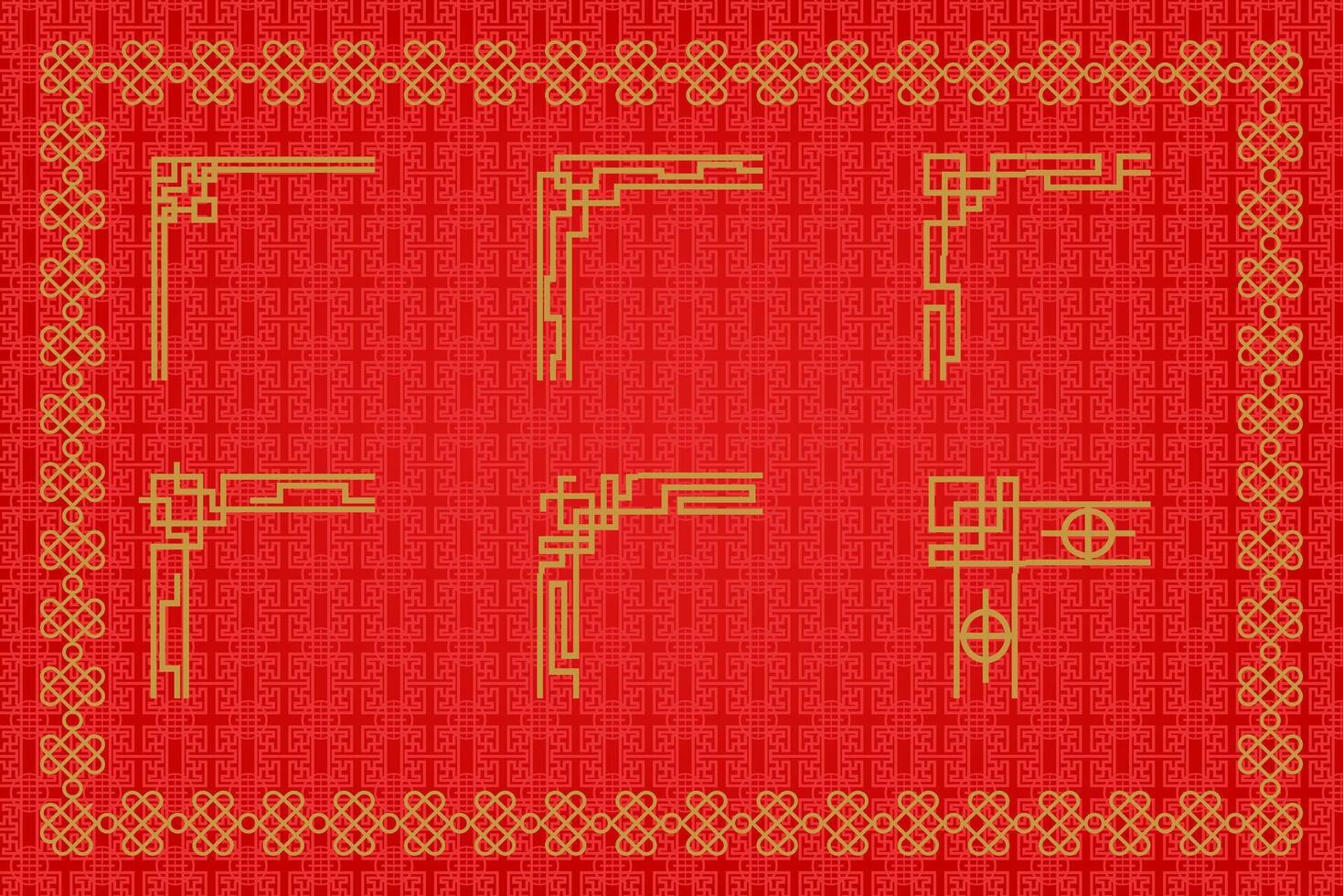 chino oriental frontera ornamento vector