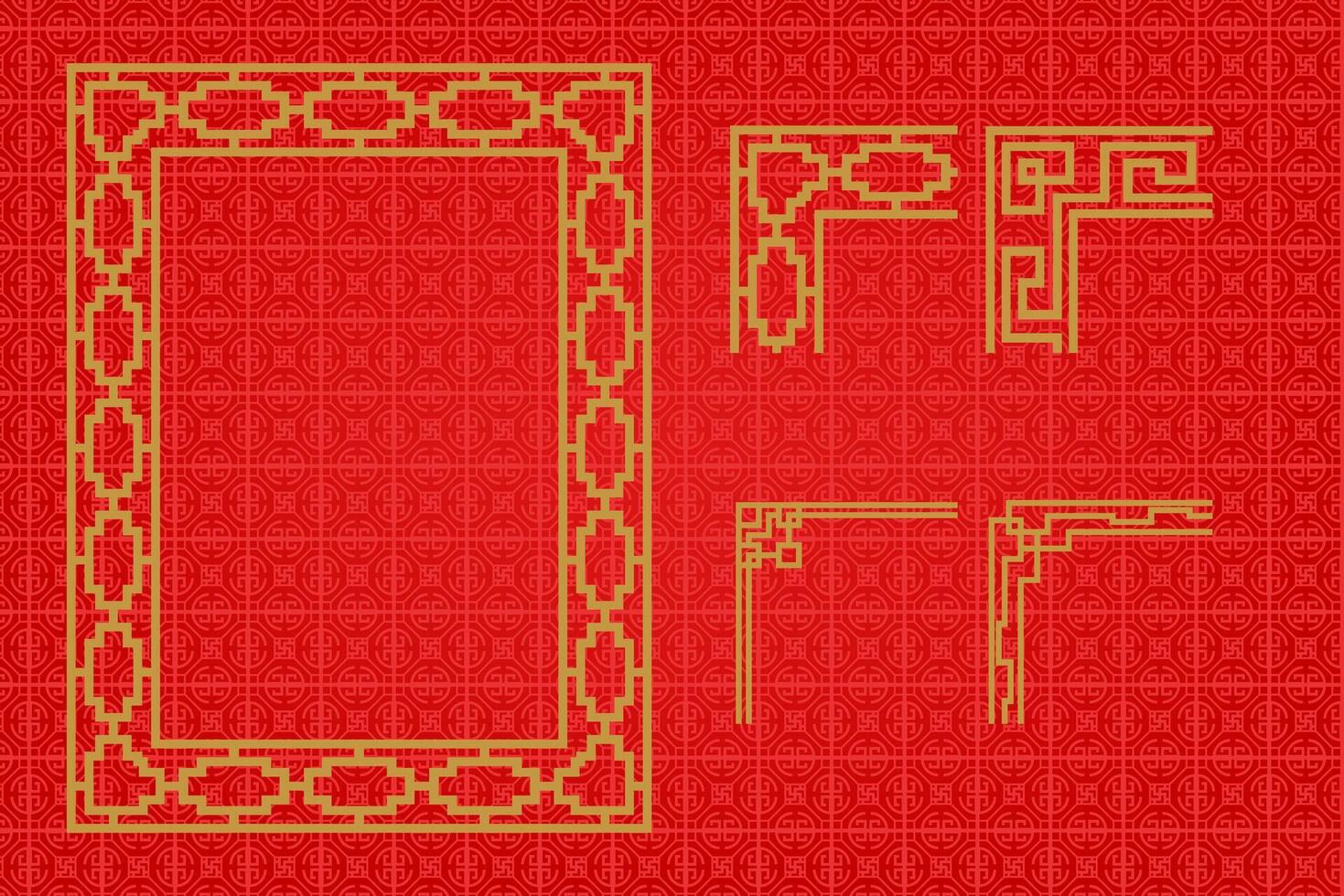 Chinese Oriental Border Ornament vector