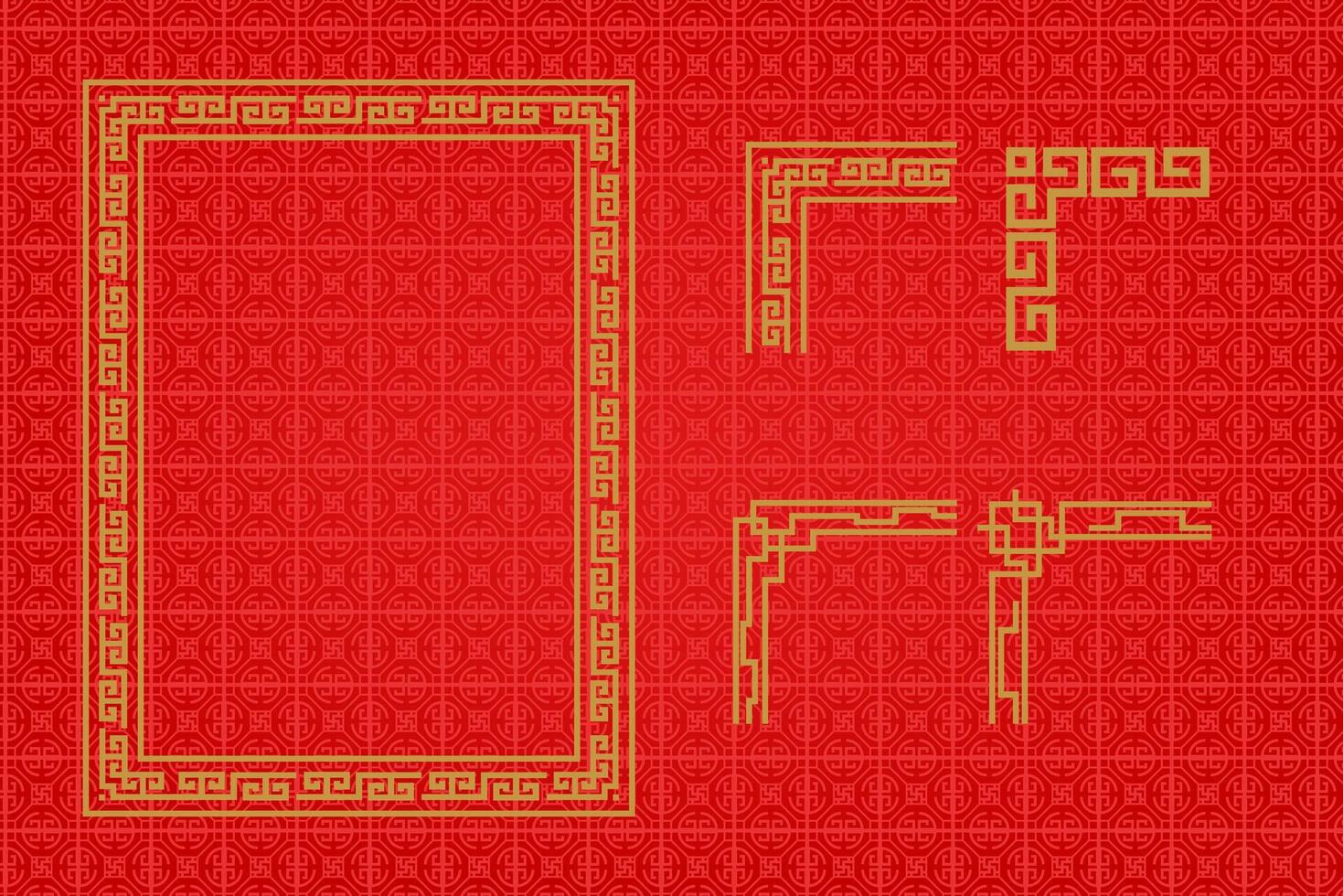 Chinese Oriental Border Ornament vector