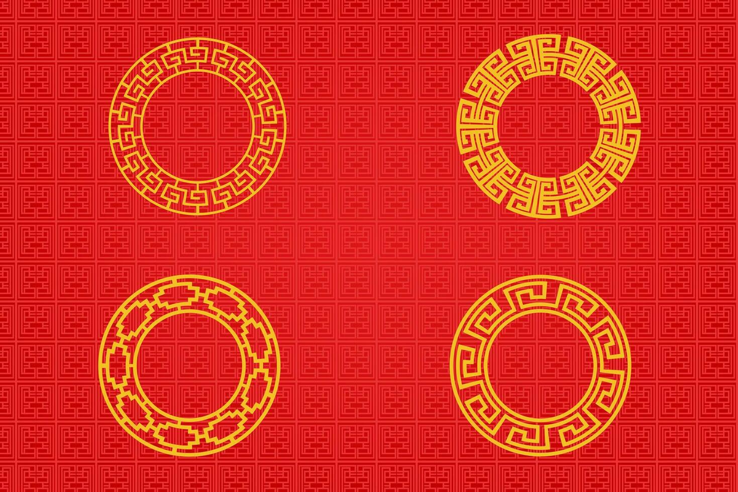 Chinese Oriental Border Ornament vector