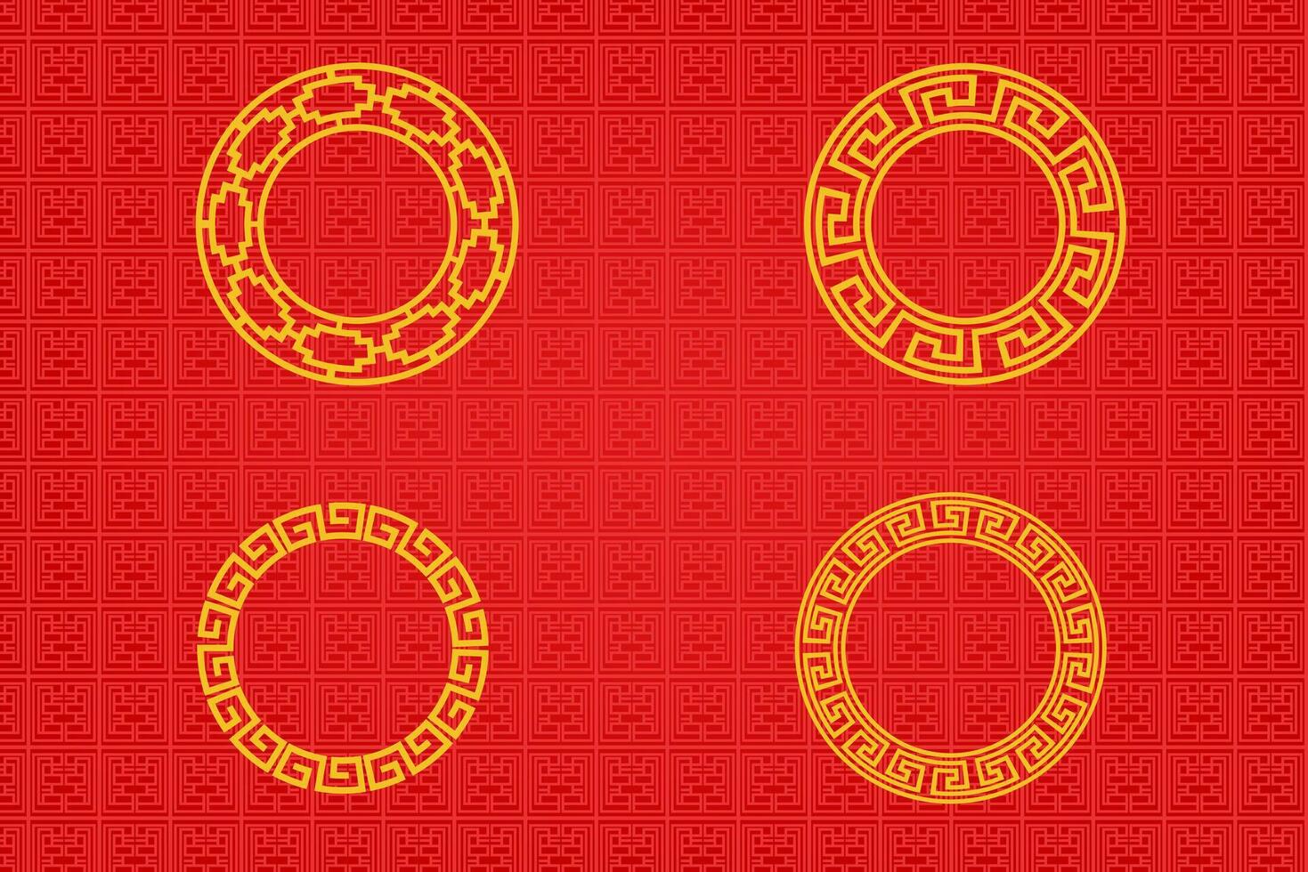 Chinese Oriental Border Ornament vector