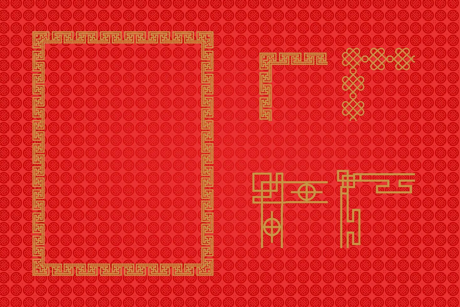Chinese Oriental Border Ornament vector