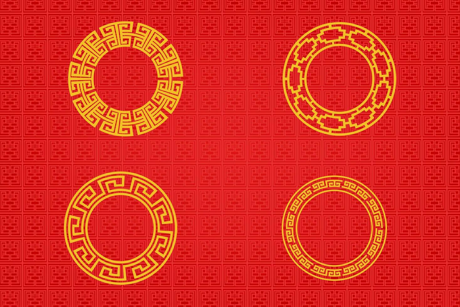 Chinese Oriental Border Ornament vector