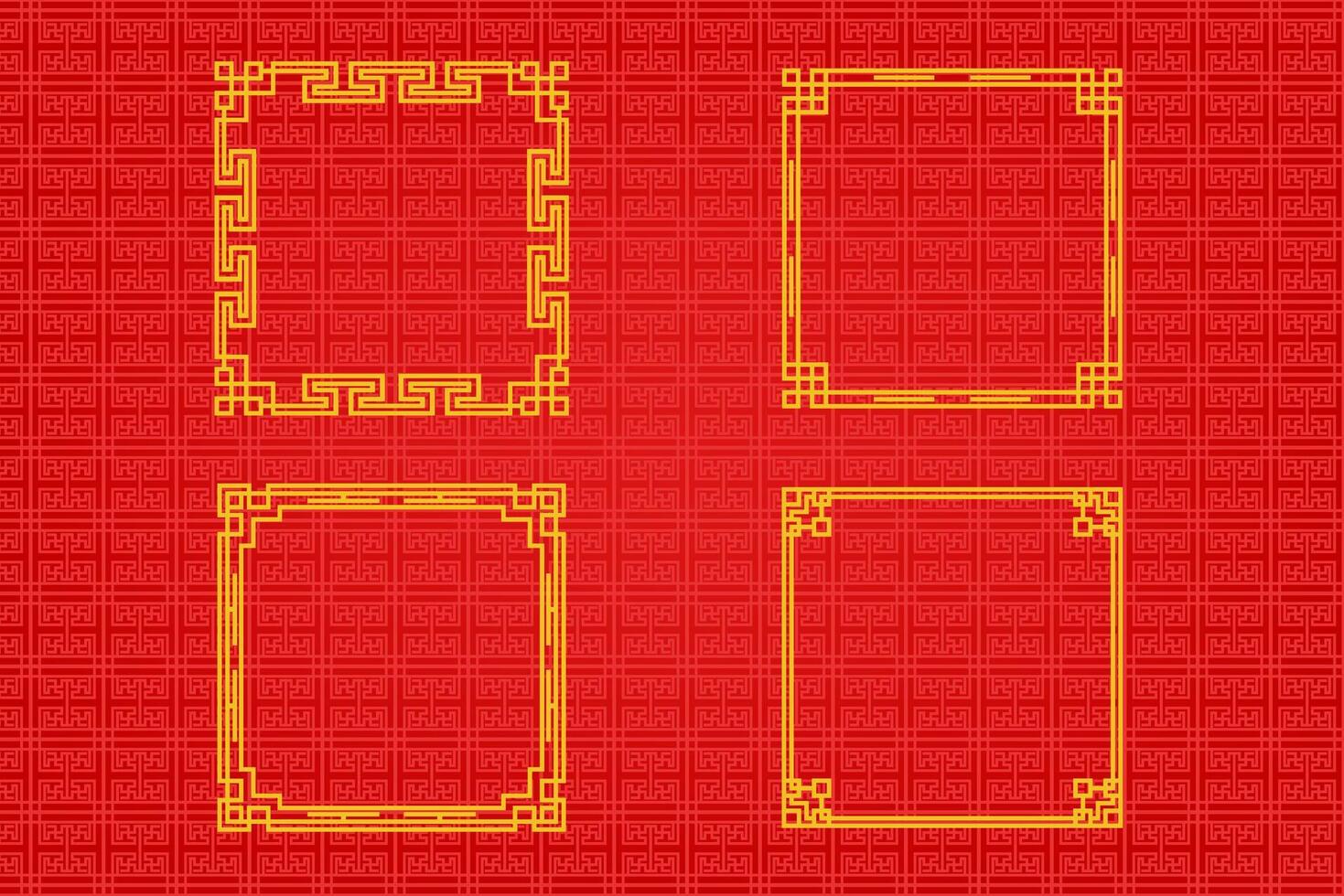 Chinese Oriental Border Ornament vector