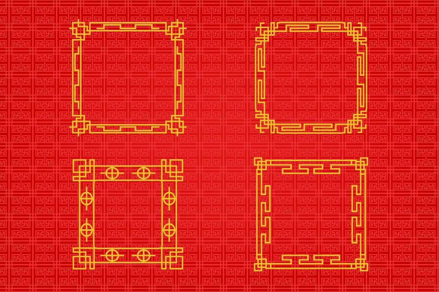 chino oriental frontera ornamento vector