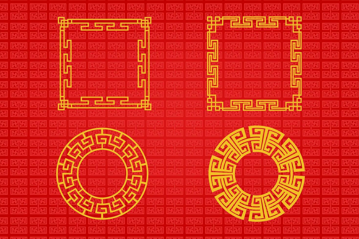 Chinese Oriental Border Ornament vector