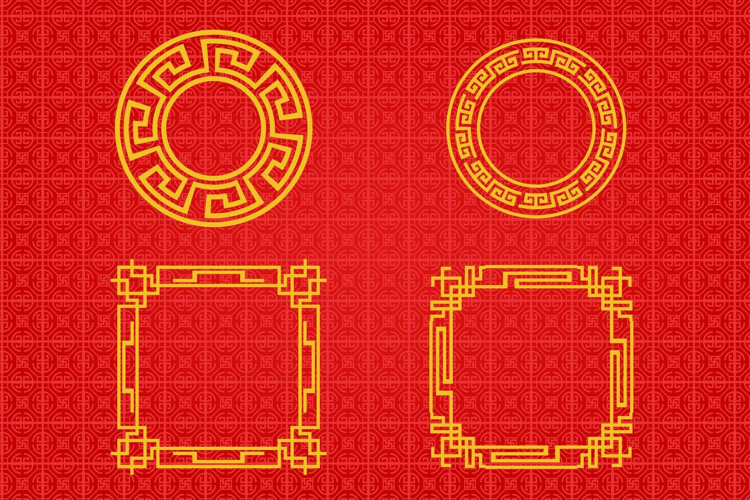 Chinese Oriental Border Ornament vector