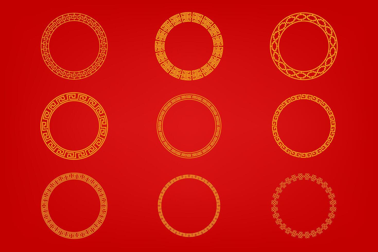 Chinese Oriental Border Ornament vector