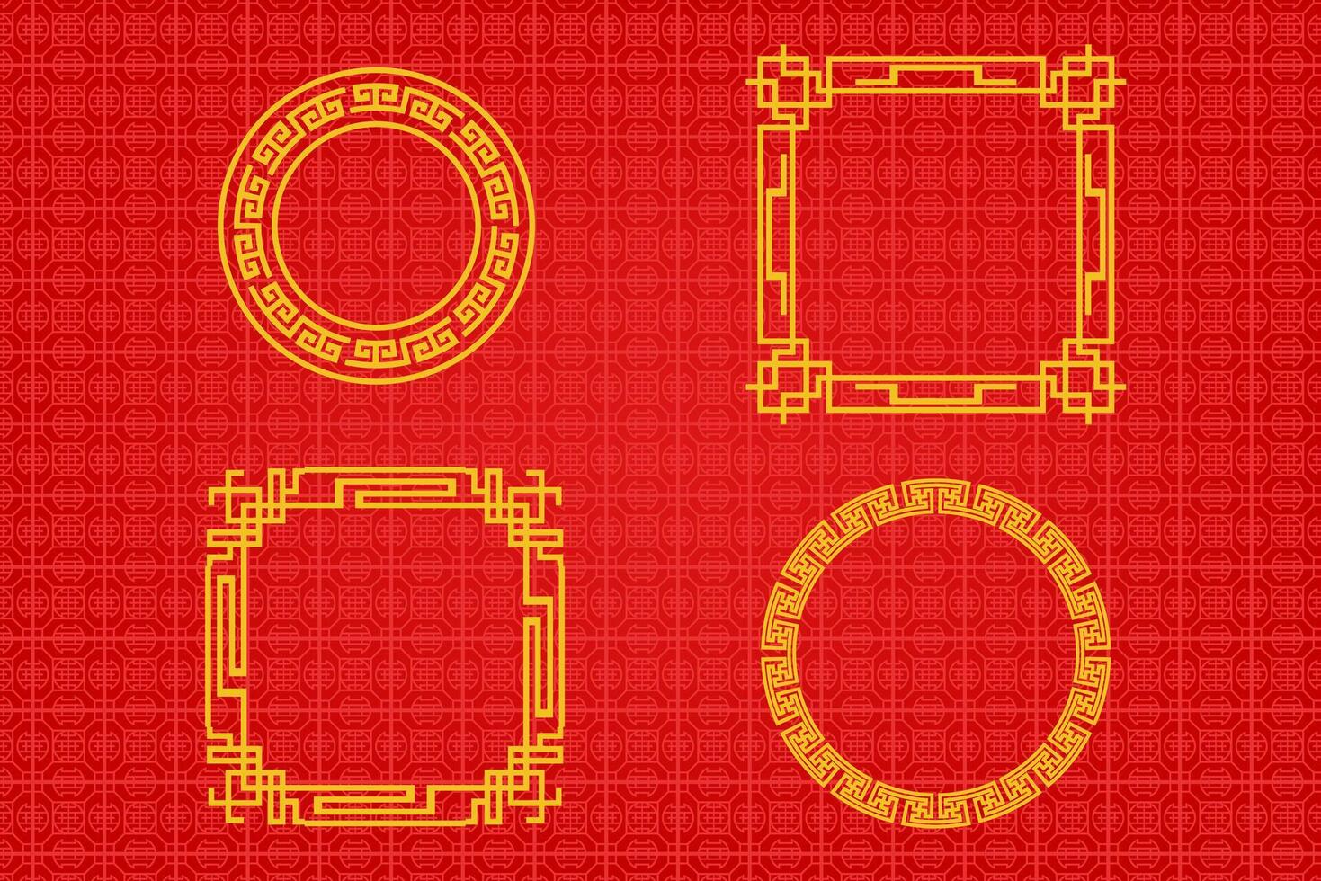 Chinese Oriental Border Ornament vector