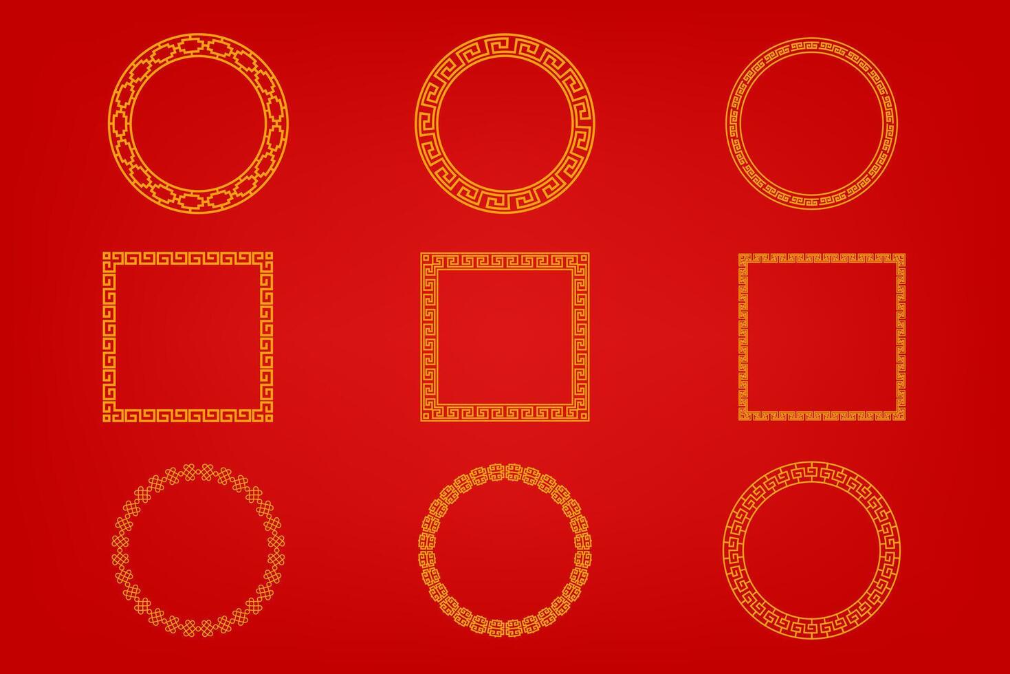 Chinese Oriental Border Ornament vector