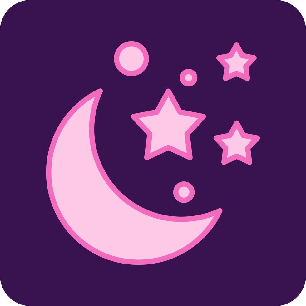 Luna y estrellas vecto icono vector