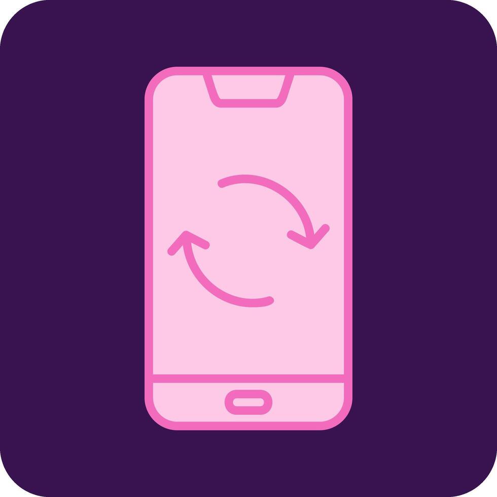 Smartphone Data Sync Vecto Icon vector