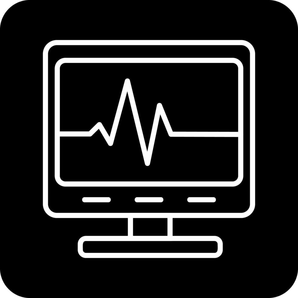 ecg leyendo vecto icono vector