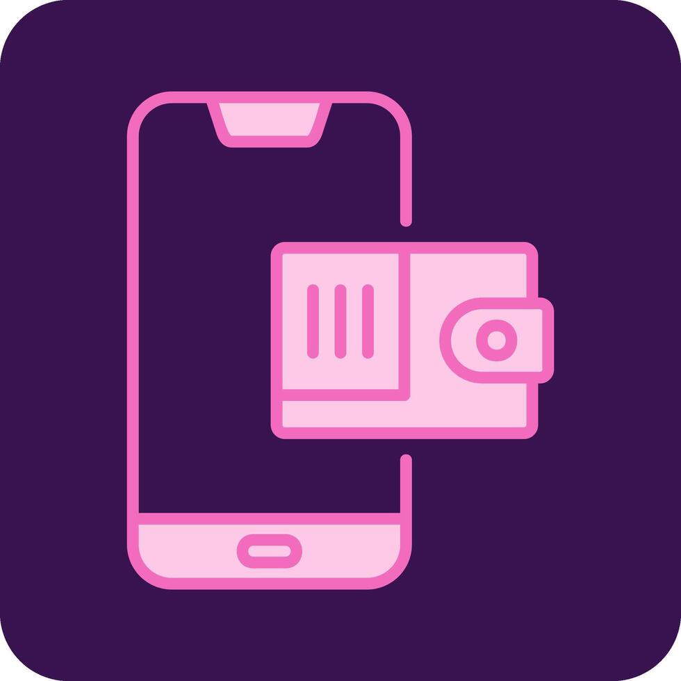 Mobile Wallet Vecto Icon vector