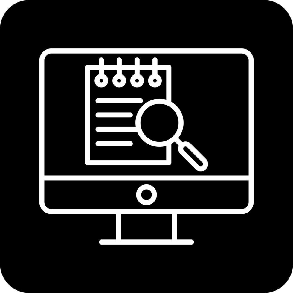 File Search Computer Vecto Icon vector