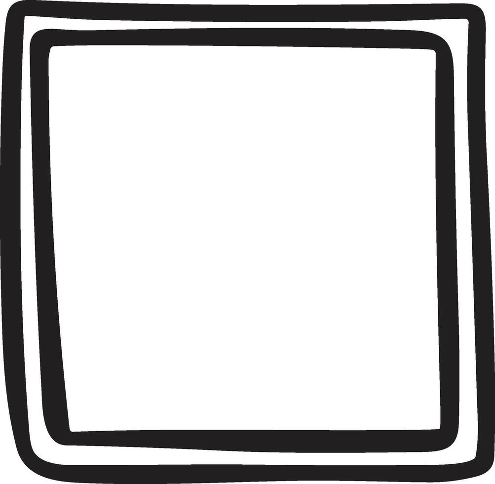 Doodle frame or badge in Doodle or cartoon style vector