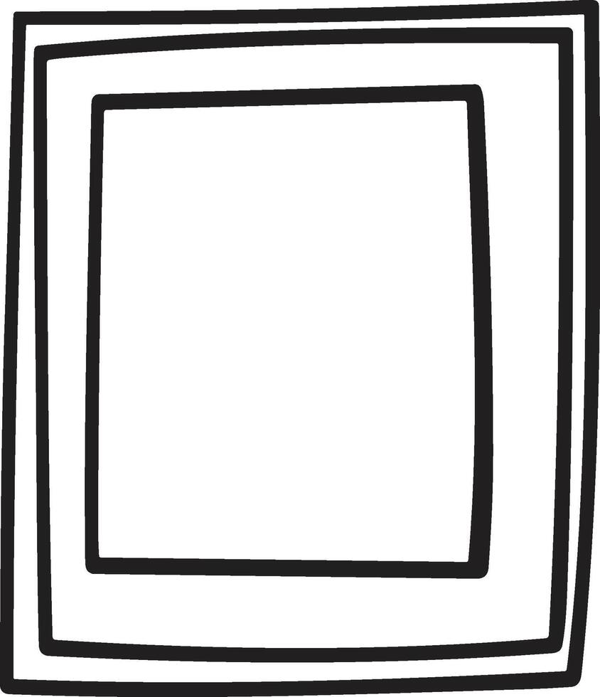 Doodle frame or badge in Doodle or cartoon style vector