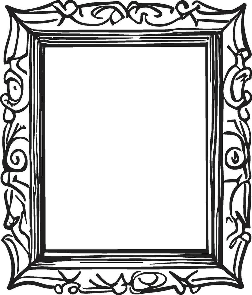 Doodle frame or badge in Doodle or cartoon style vector