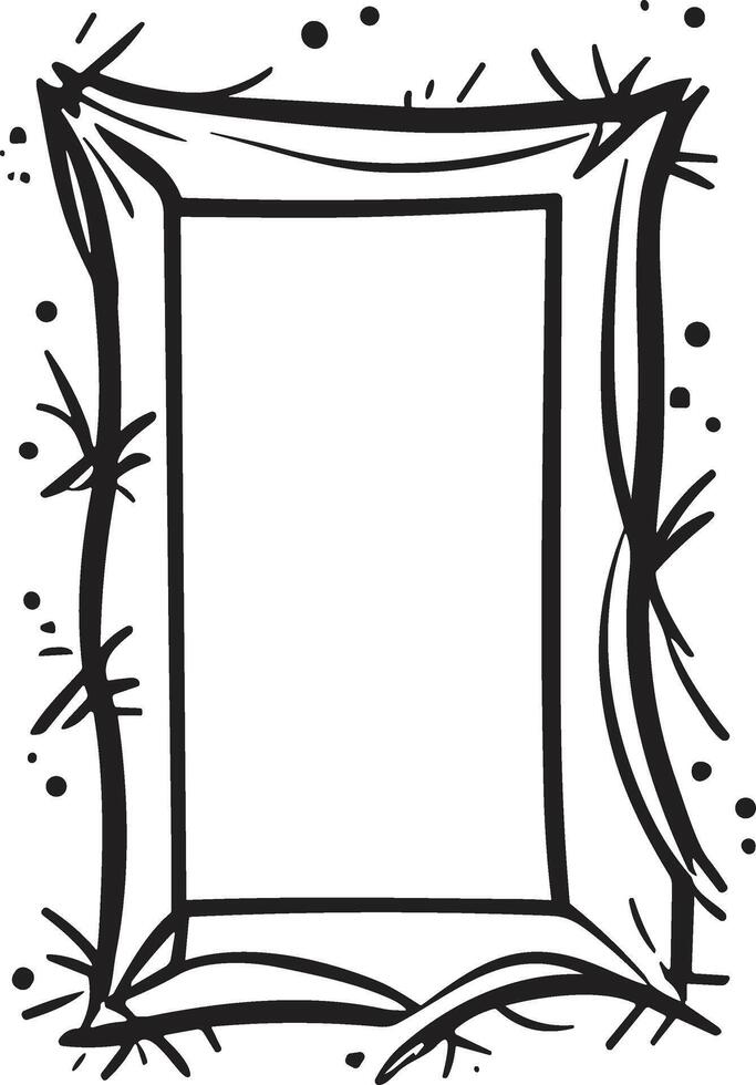 Doodle frame or badge in Doodle or cartoon style vector