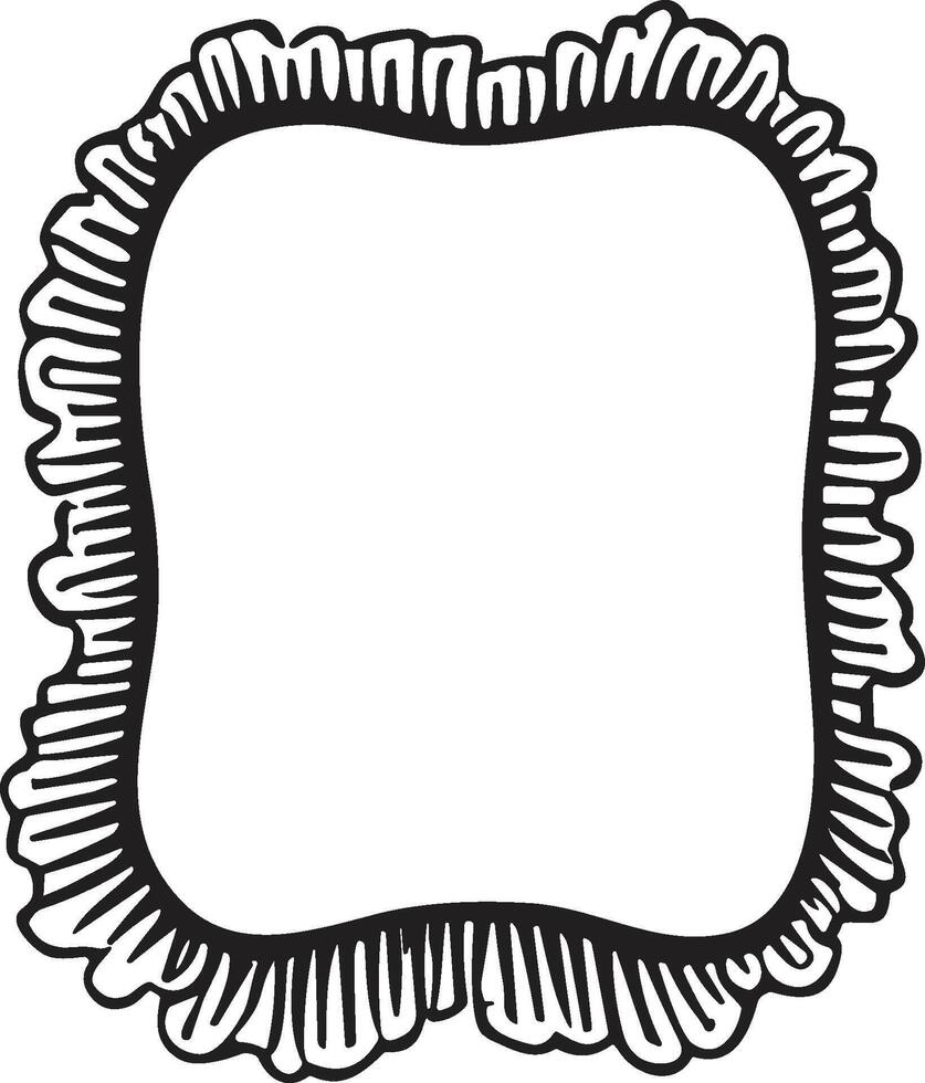 Doodle frame or badge in Doodle or cartoon style vector