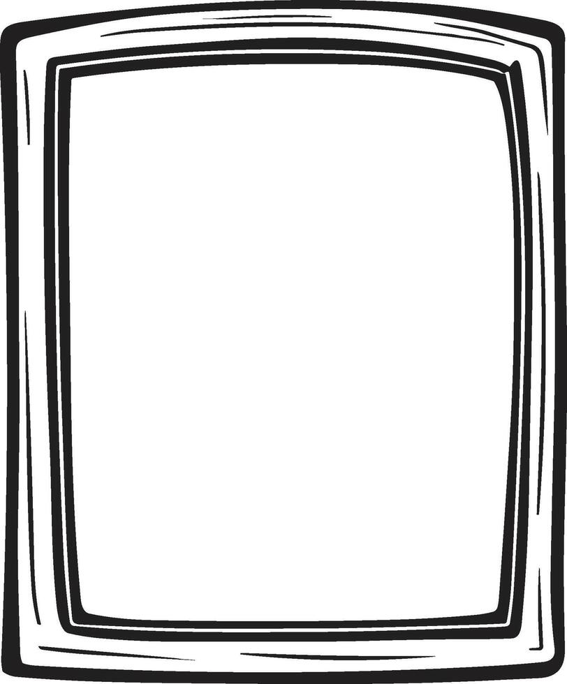Doodle frame or badge in Doodle or cartoon style vector