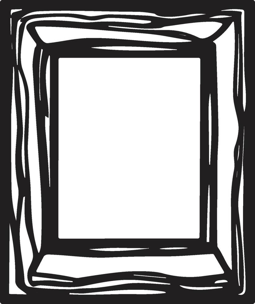 Doodle frame or badge in Doodle or cartoon style vector