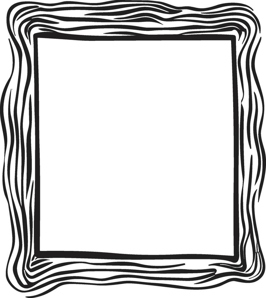 Doodle frame or badge in Doodle or cartoon style vector