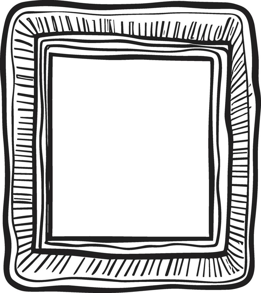 Doodle frame or badge in Doodle or cartoon style vector