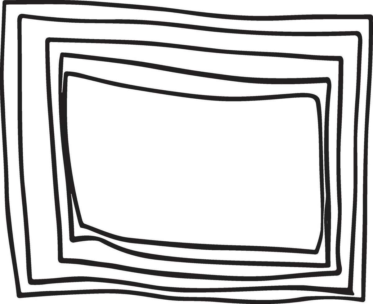 Doodle frame or badge in Doodle or cartoon style vector