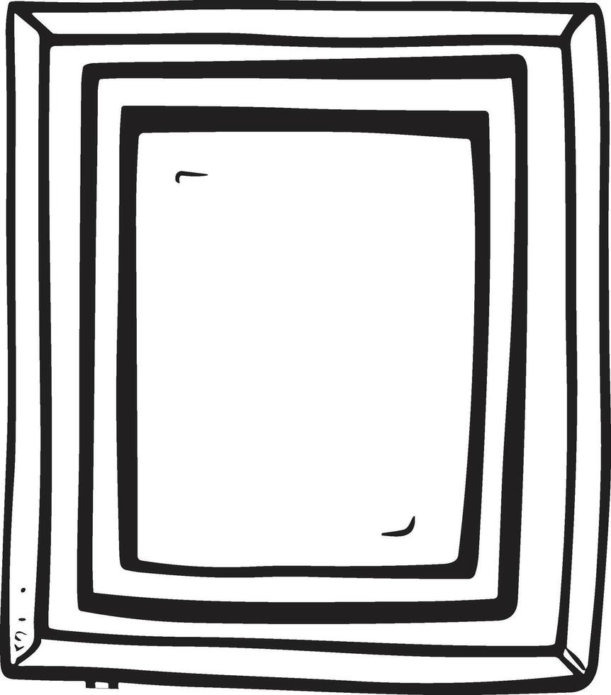 Doodle frame or badge in Doodle or cartoon style vector
