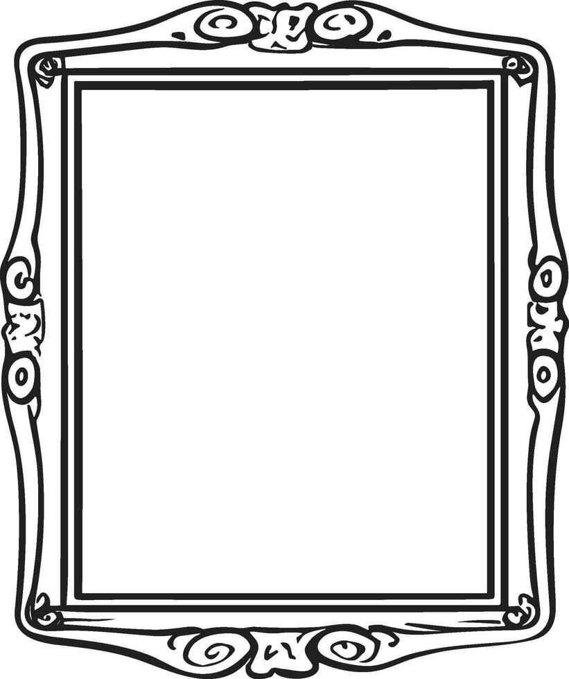 Doodle frame or badge in Doodle or cartoon style vector