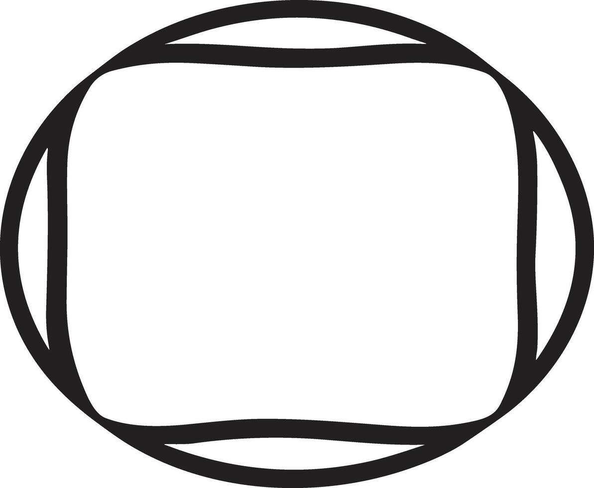 Doodle frame or badge in Doodle or cartoon style vector