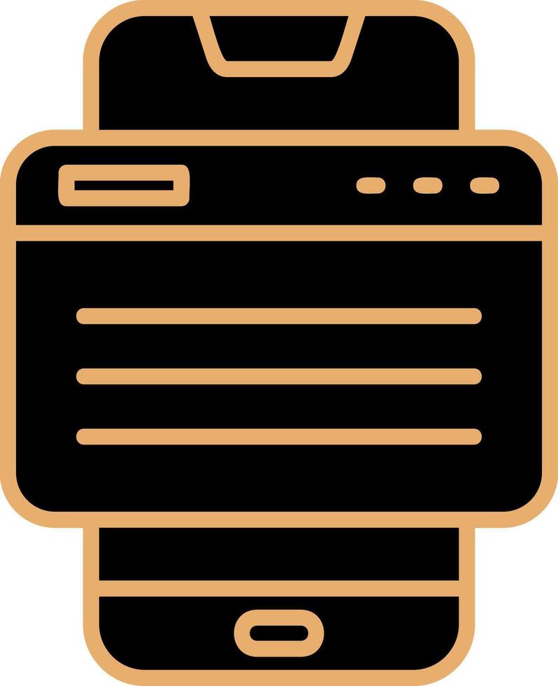 Smartphone Browser Vecto Icon vector