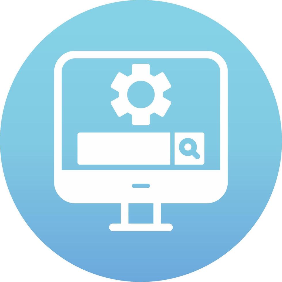 Computer Search Engine Vecto Icon vector