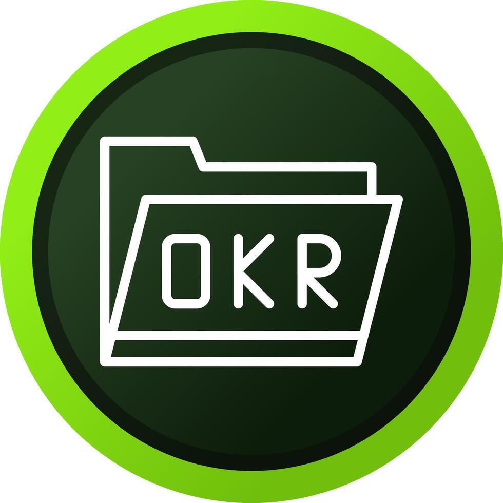 Okr Folder Creative Icon Design vector