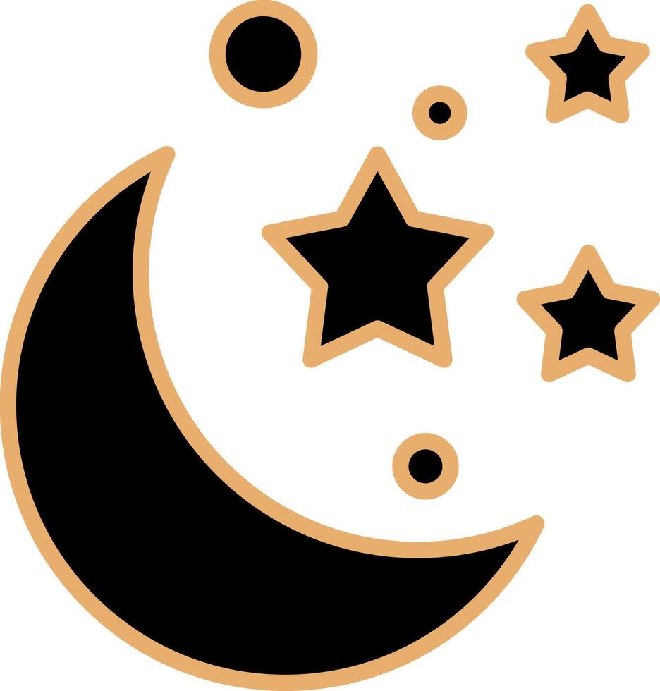 Moon And Stars Vecto Icon vector