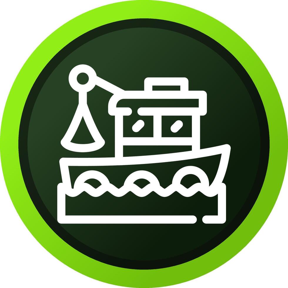 Fishing Boat Creative Icon Design vector