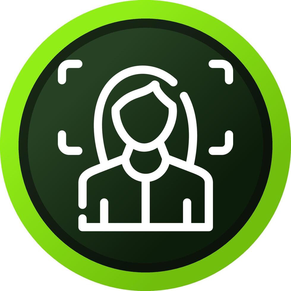 Facial Recognition Creative Icon Design vector